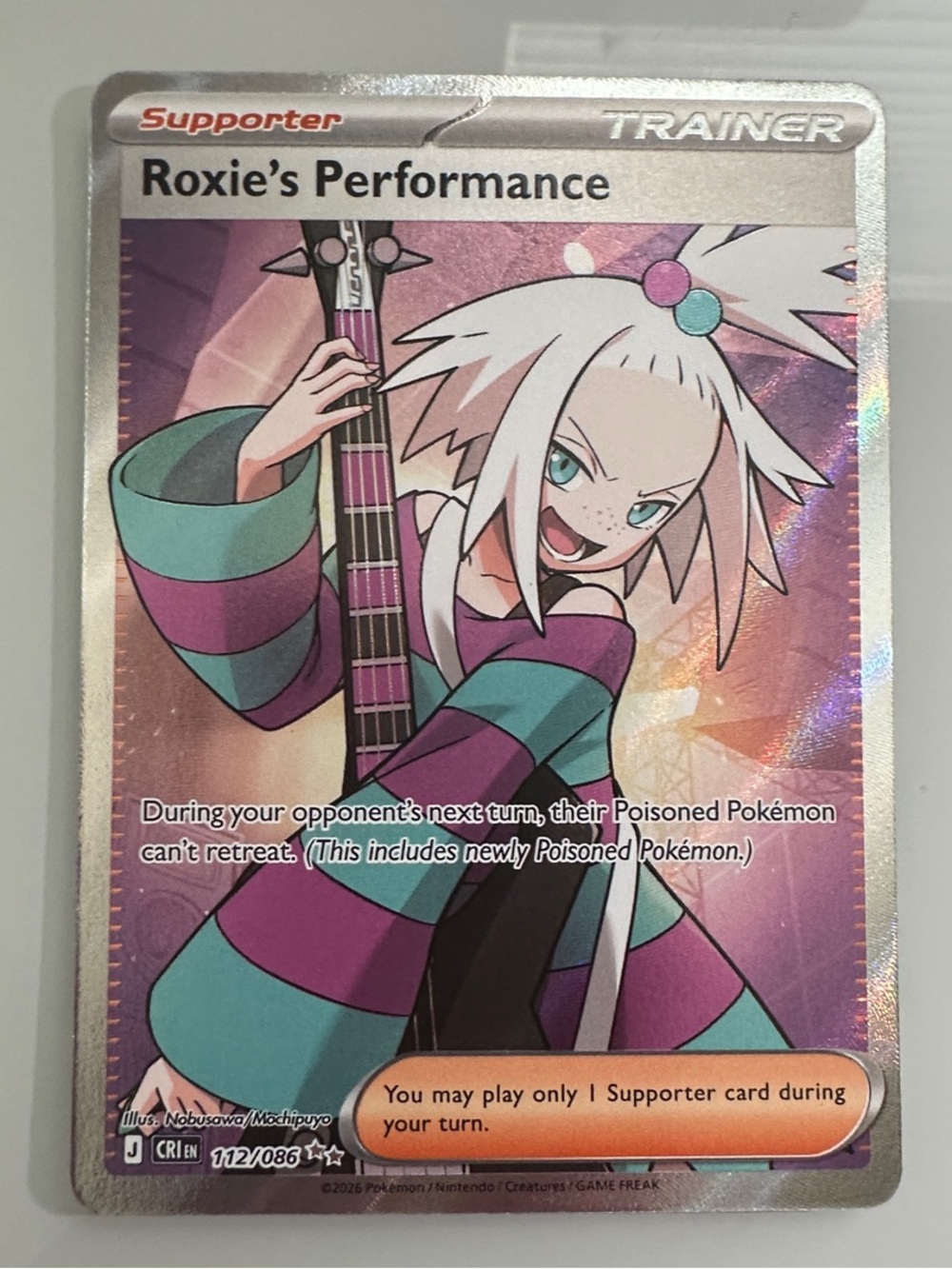 Pokémon Card Roxie’s Performance 112/086 Chaos Rising. MAKE AN OFFER